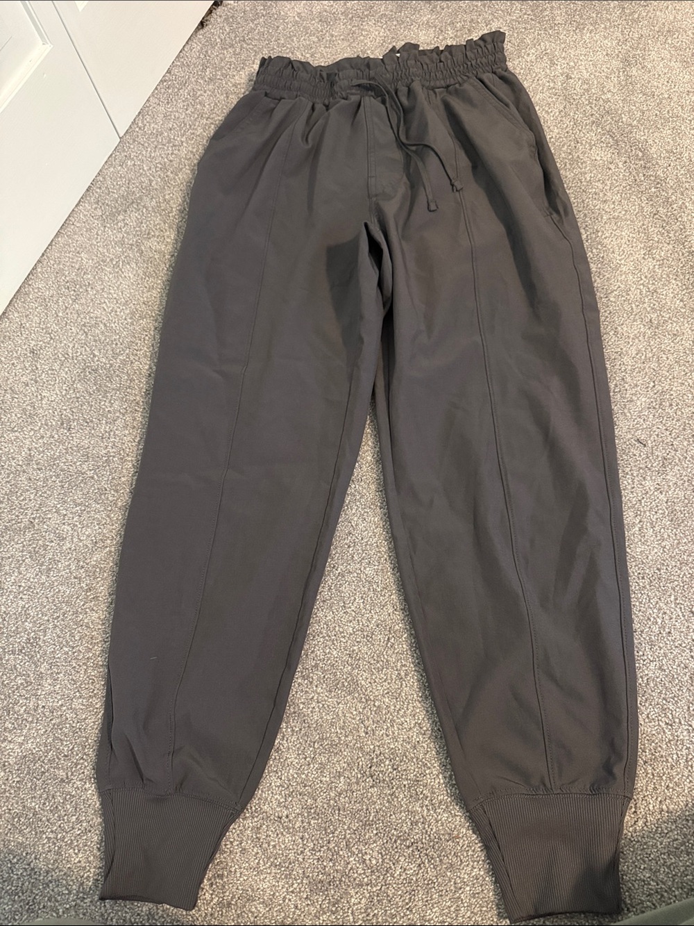 Abercrombie & Fitch Women's Charcoal Drawstring Joggers
